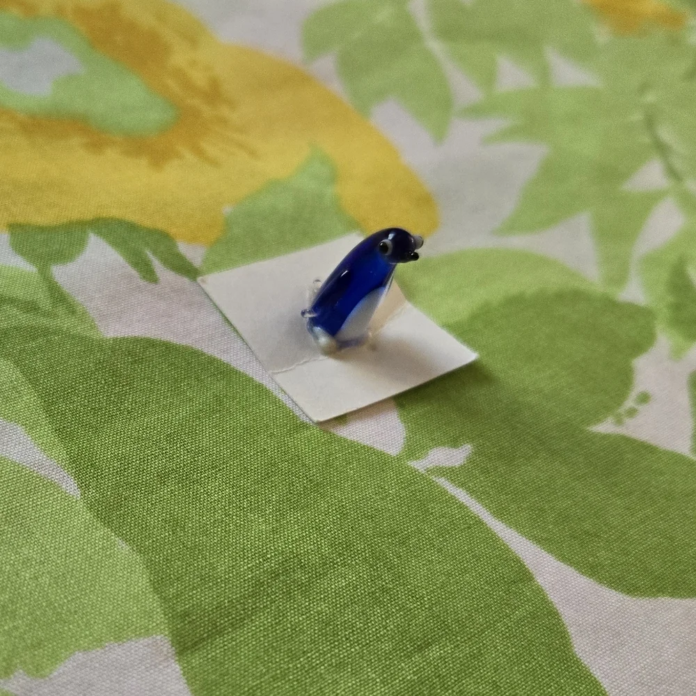 Vintage Miniature Glass Penguin Figurine